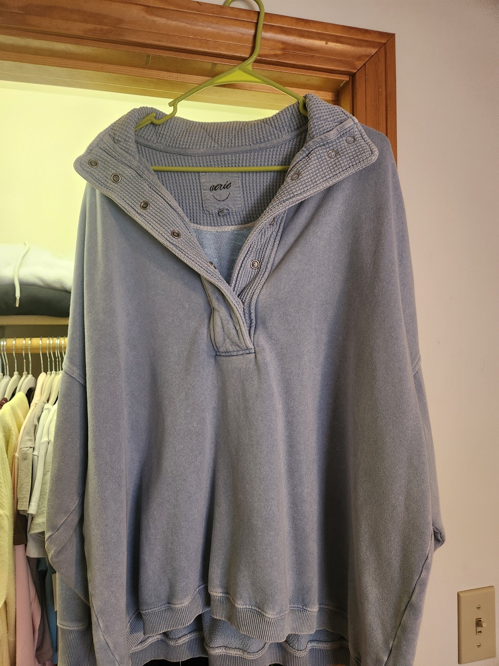 aerie Blue Oversized Pullover Sweater